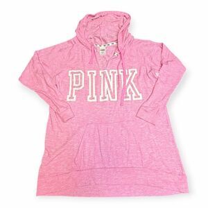 PINK VICTORIA’S SECRET Women’s Pink Long Sleeve Pullover Hoodie Size Medium
